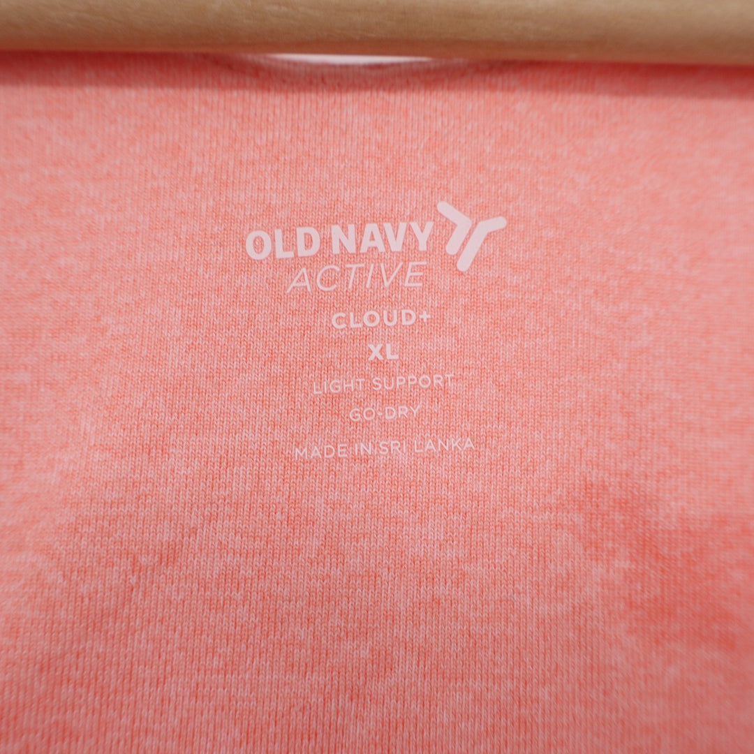 Old Navy Sports Bra Womens XL Cloud+ Peach Racerback Light Support Good