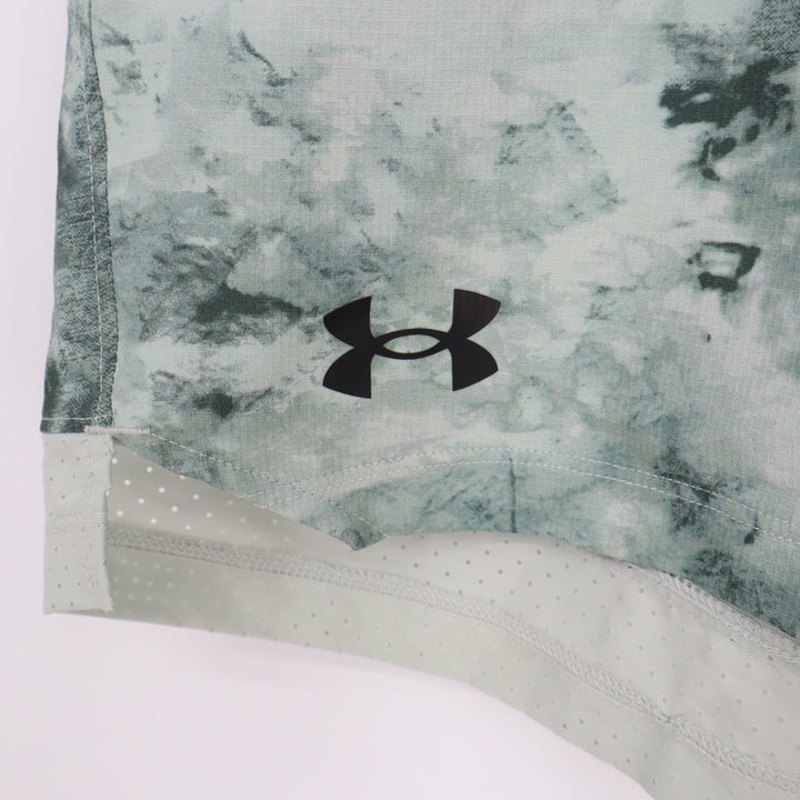 Under Armour Mens Vanish Woven 6in Printed Training Shorts Green Tie Dye