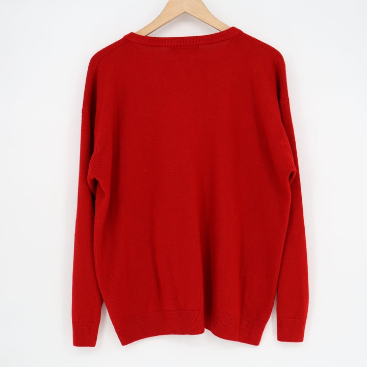 Milano Design Group Cardigan Sweater Womens 18/20 Red Tight Knit Button Front