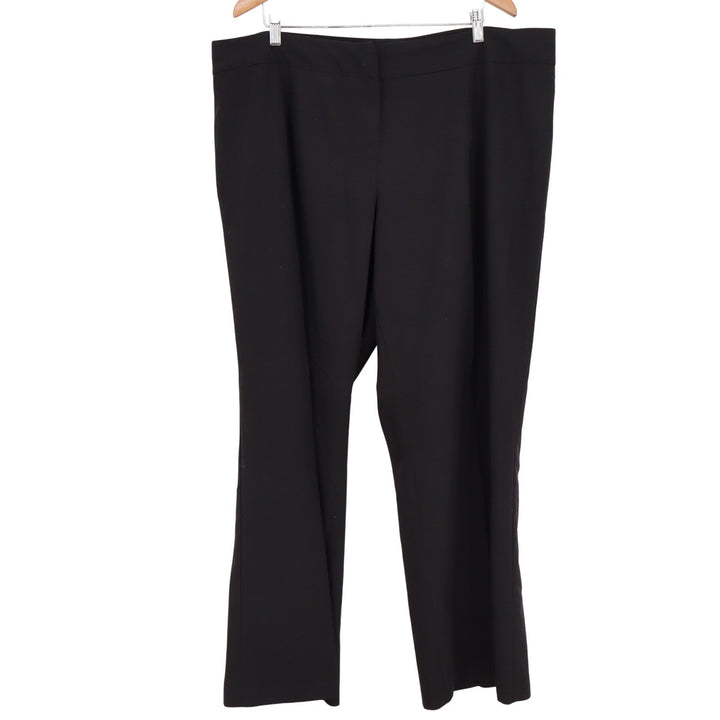 Ashley Stewart Black Dress Pants Plus Size 22W Straight Leg Stretch Trousers USA