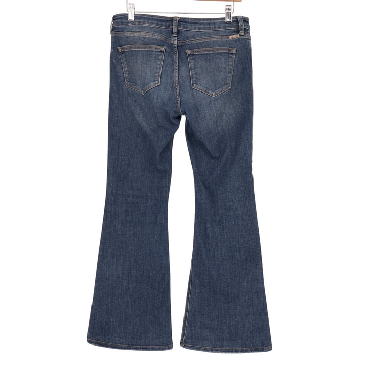 KanCan Mid Rise Flared Jeans Womens 9/28 Blue Medium Wash Denim Cotton Stretch