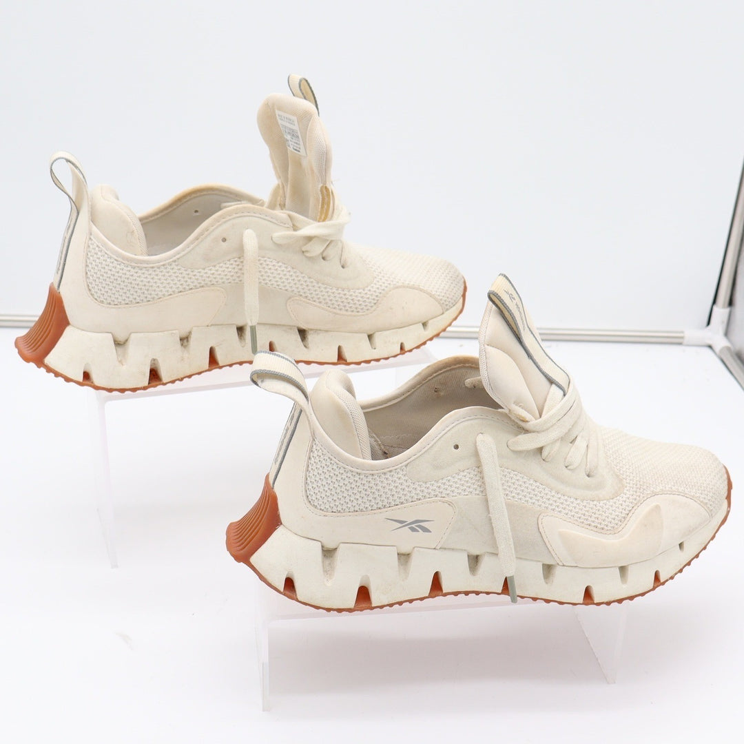 Reebok Zig Dynamica Cream Gum Running Shoes FX1103 Womens Size 9 Low Top Sneaker