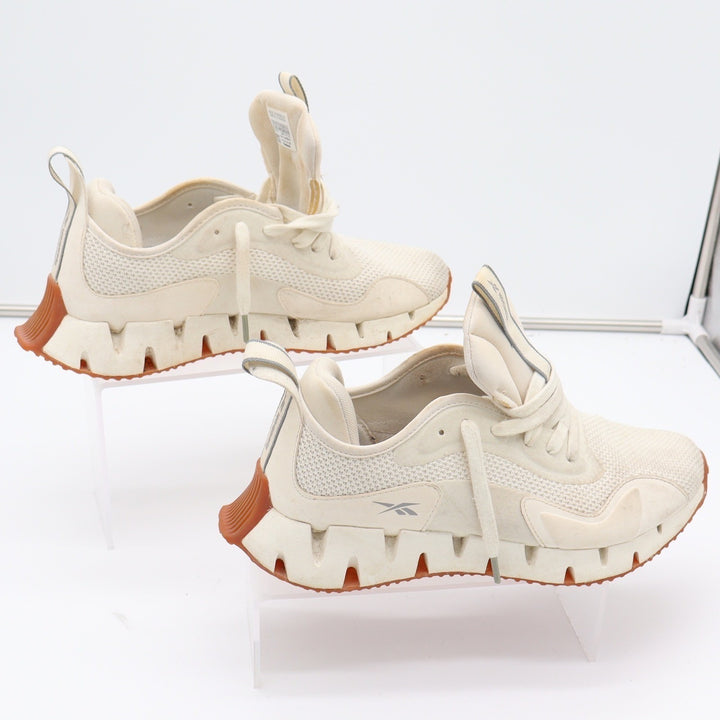 Reebok Zig Dynamica Cream Gum Running Shoes FX1103 Womens Size 9 Low Top Sneaker