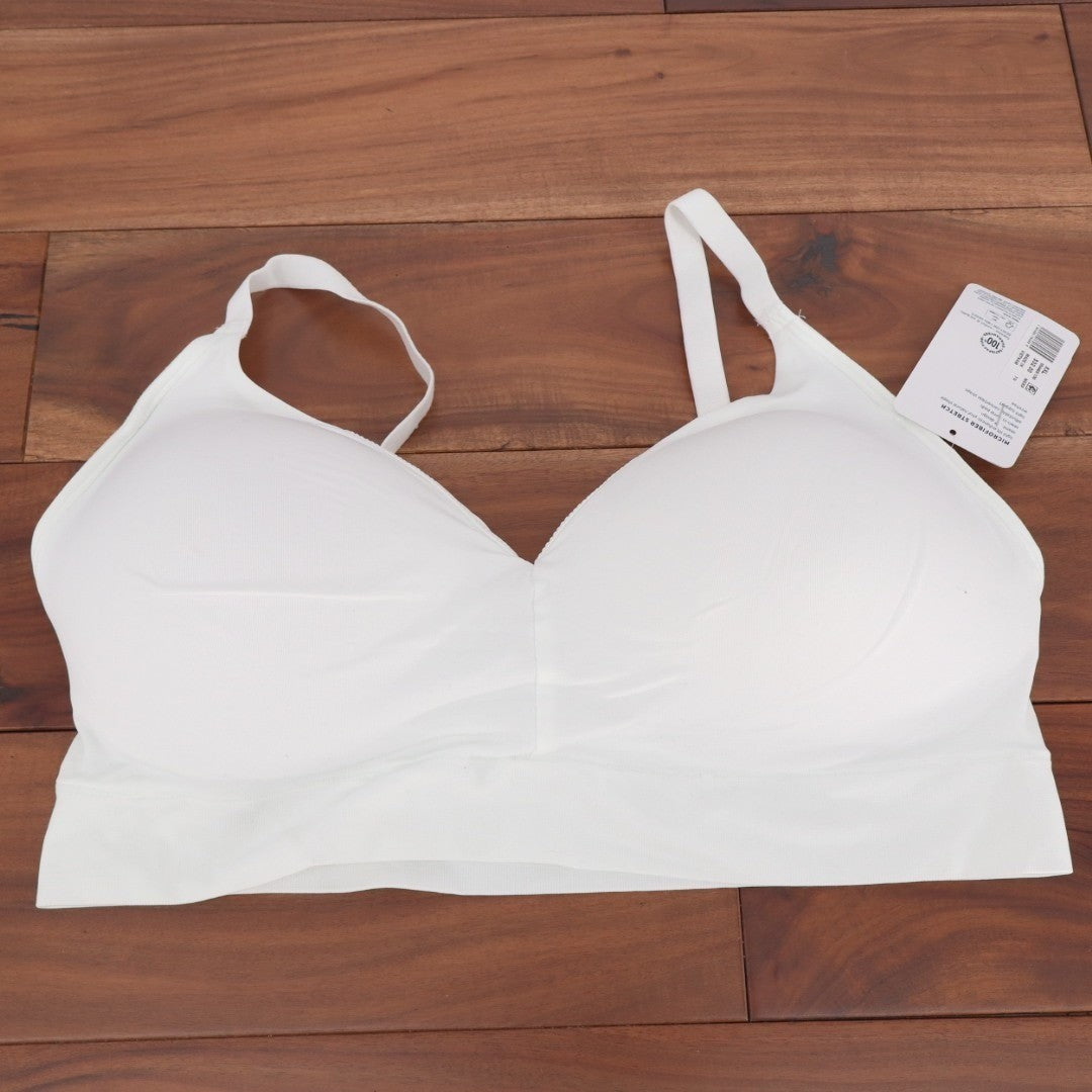 Jockey Light Lift Seamfree Bralette Bra Womens 2XL White Padded Adjustable Strap
