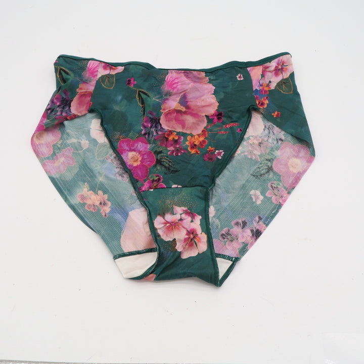 Soma Vanishing Edge Micro High Leg Panties XL Drama Blooms Mini Forest Floral