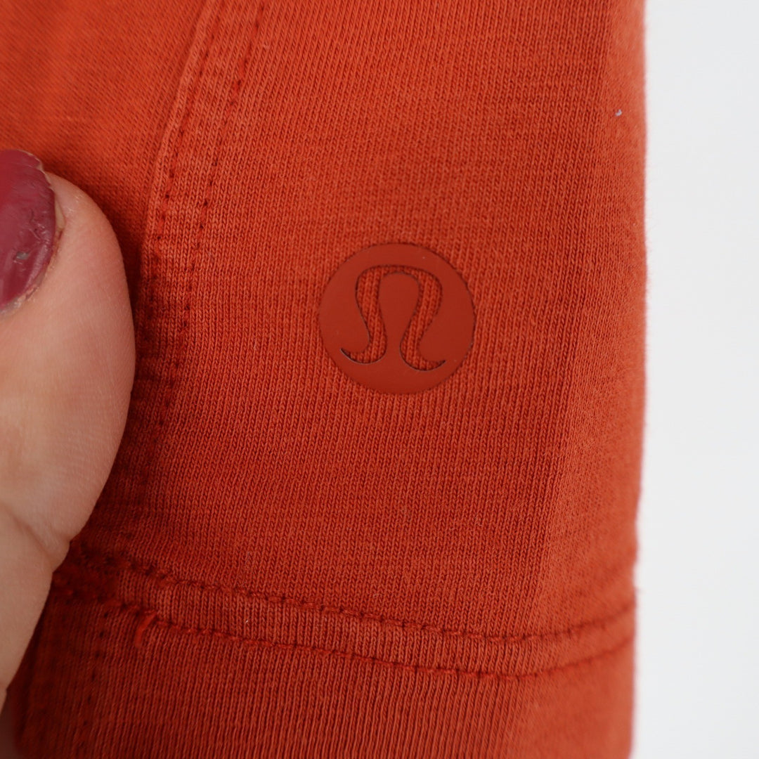 Lululemon T-Shirt Women's Year Basic Rust Orange Short Sleeve Athletic Good