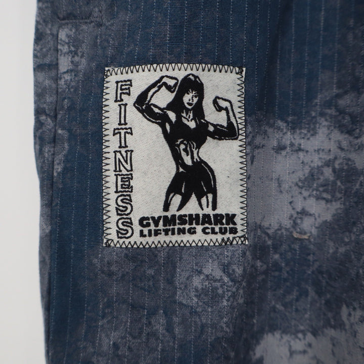 Gymshark Lifting Club Blue Acid Wash Camo Ripstop Joggers XXL