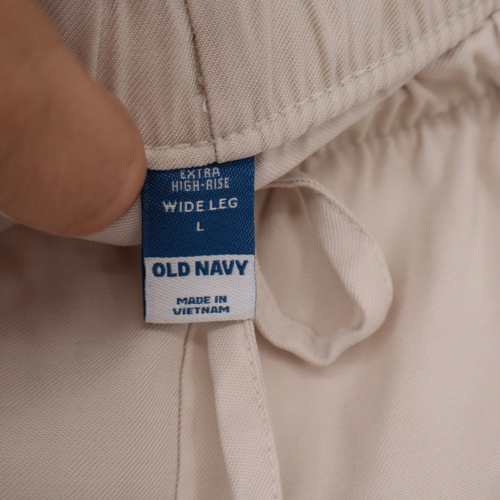 Old Navy Extra High-Rise Wide Leg Cargo Pants Tan Beige Large