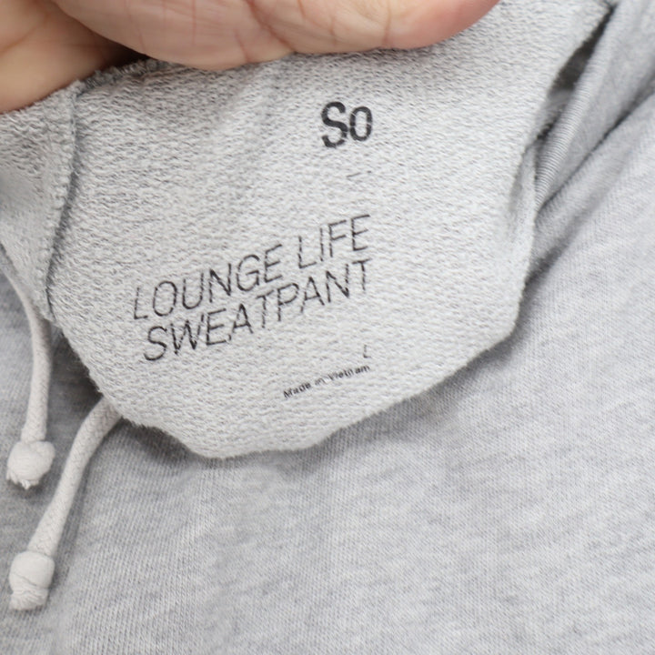 SO Lounge Life Sweatpants Heather Gray Joggers Large Drawstring Pockets
