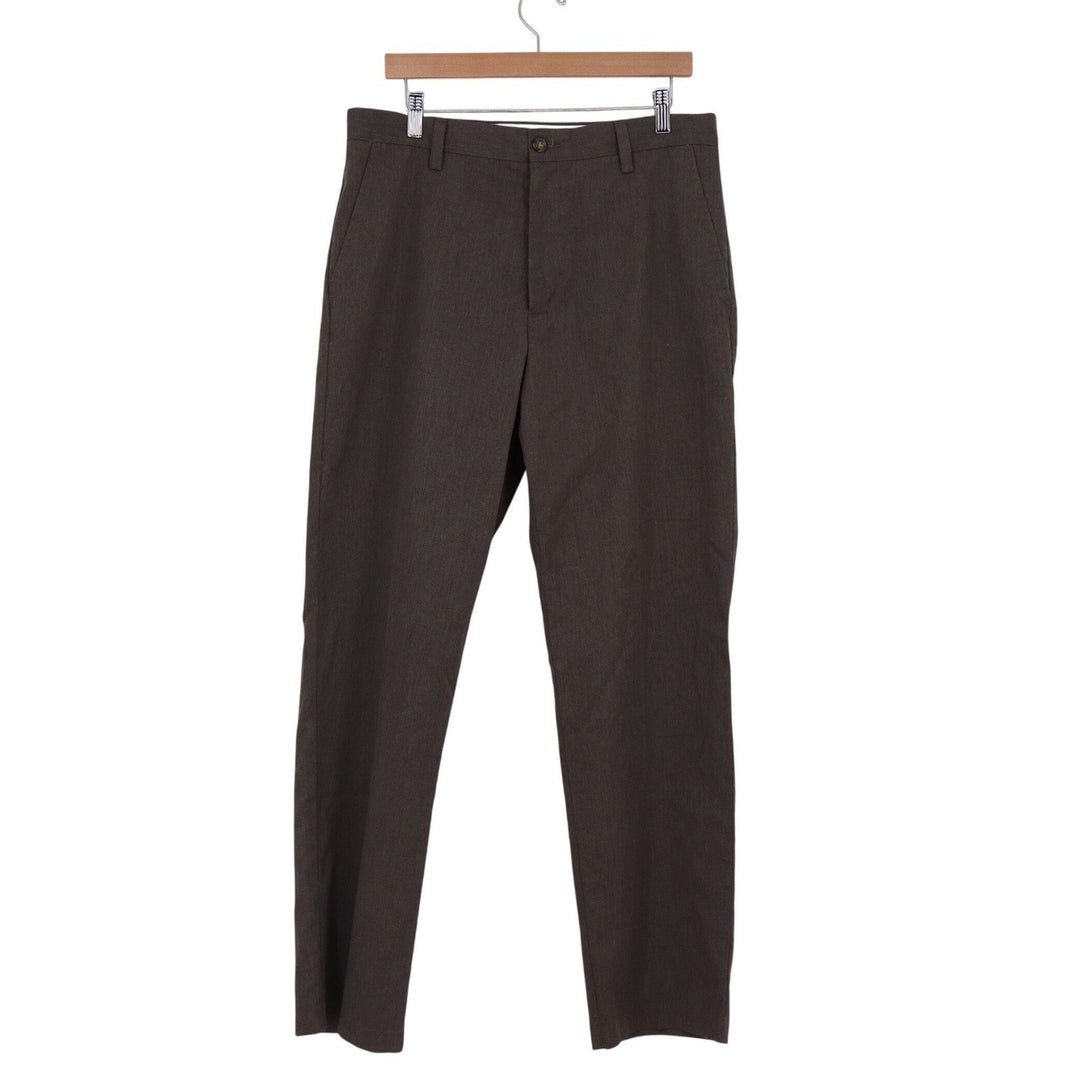 Dockers Mens Classic Fit Brown Heathered Straight Leg Dress Pants 34x32