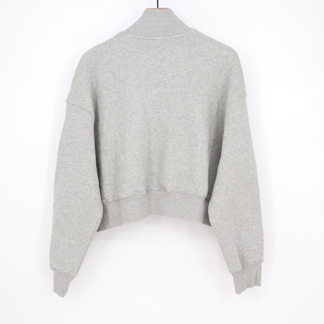 Nike Phoenix Crop Quarter Zip USA Hockey Fleece Sweatshirt Grey Large