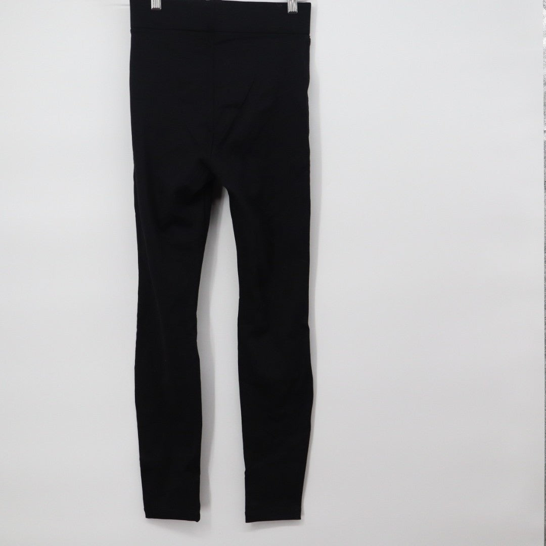 American Giant Ponte Slim Pants Womens 0 Super Black Stretch Casual Skinny Leg