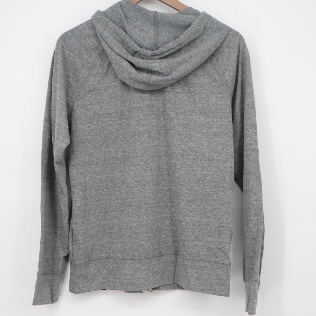 American Giant Lightweight Full Zip Hoodie Womens S Heather Gray Raglan Sleeve