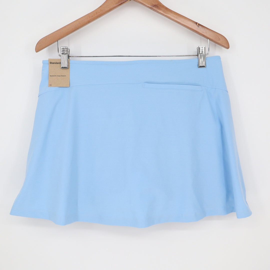 Nike Womens Dri-FIT Golf Skort Light Blue Athletic Skirt Size L NEW