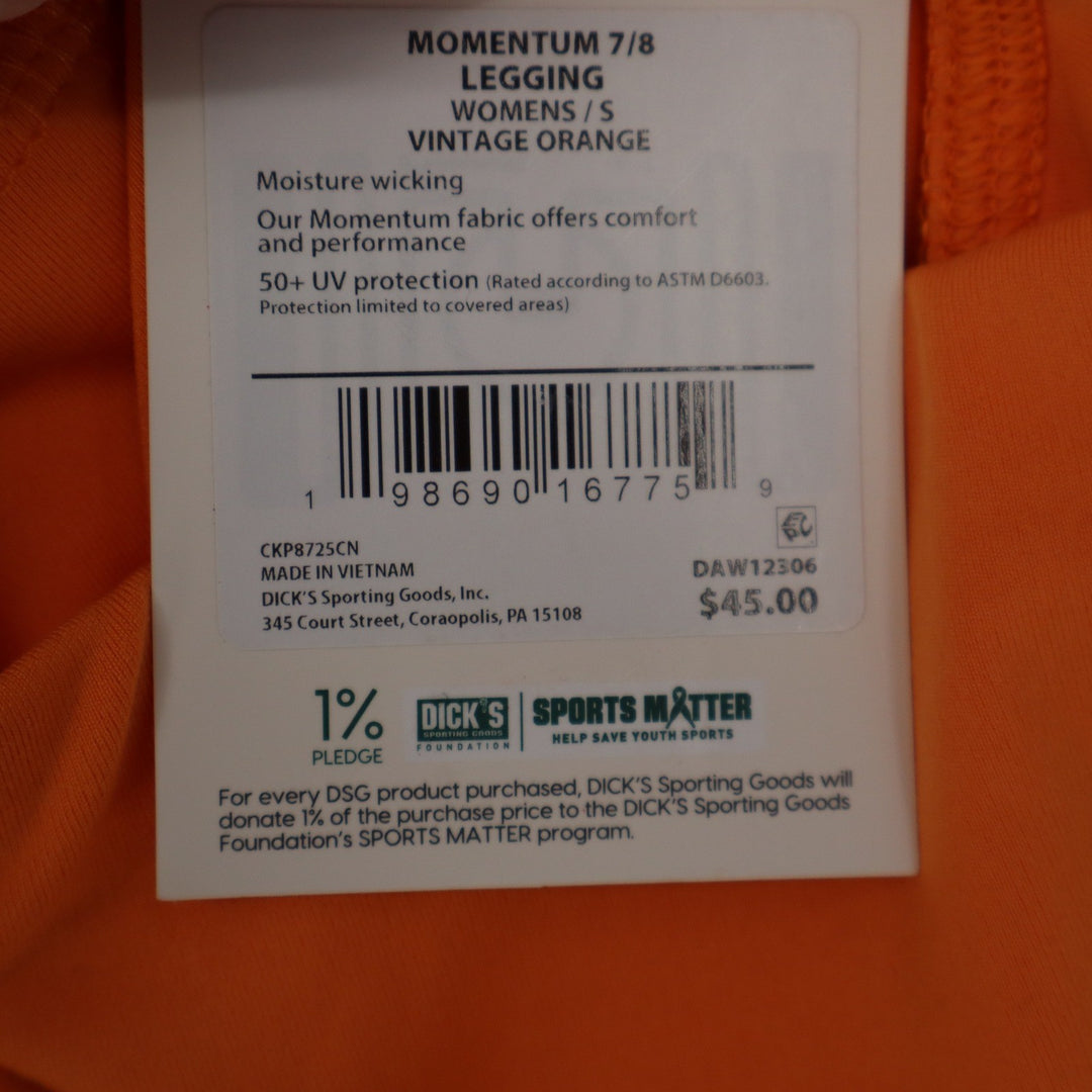 DSG Momentum 7/8 Leggings Womens Small Vintage Orange High Rise Pockets