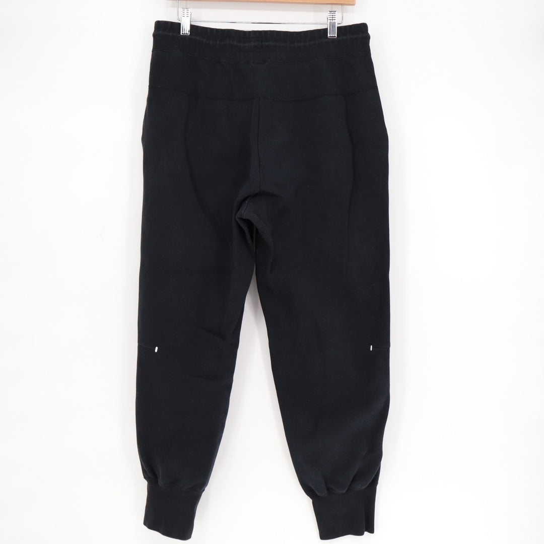 Nike Sportswear Track Pants Womens L Black Cotton Tech Fleece Drawstring Waist