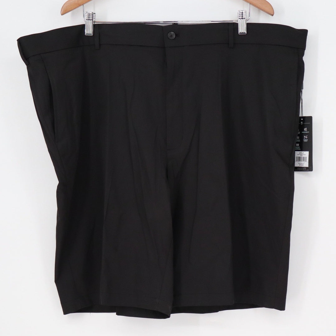 Walter Hagen Mens Perfect 11 Golf Shorts Black Big & Tall 46 Flat Front