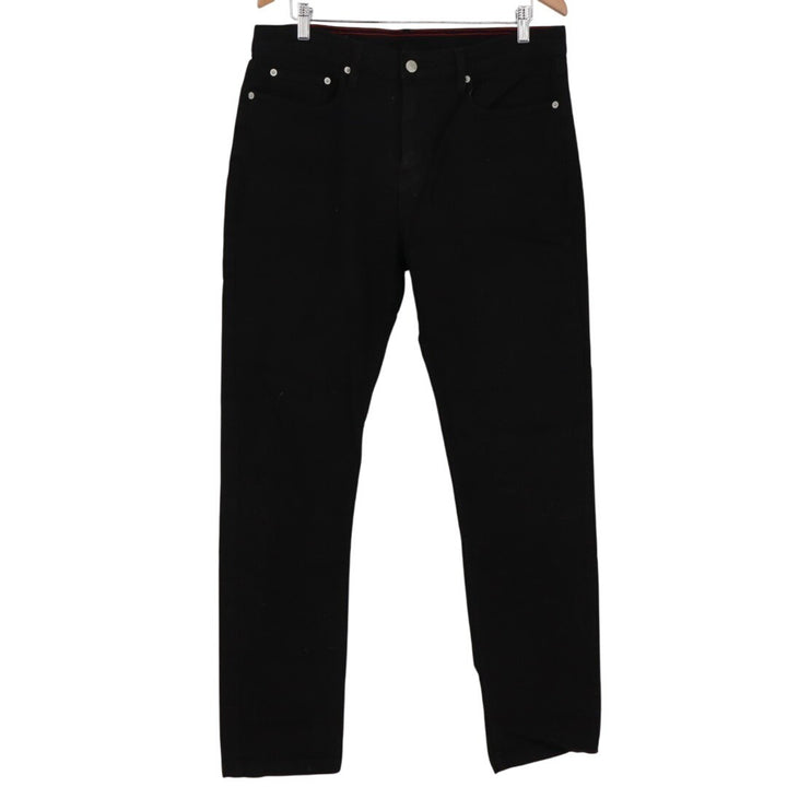 American Giant Roughneck Straight Jeans Mens 34x34 Black Canvas Cotton Stretch