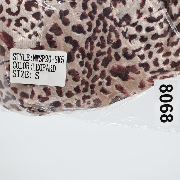 Naked Wardrobe The Statement Leopard Print Ruched Ruffle Mini Skirt S