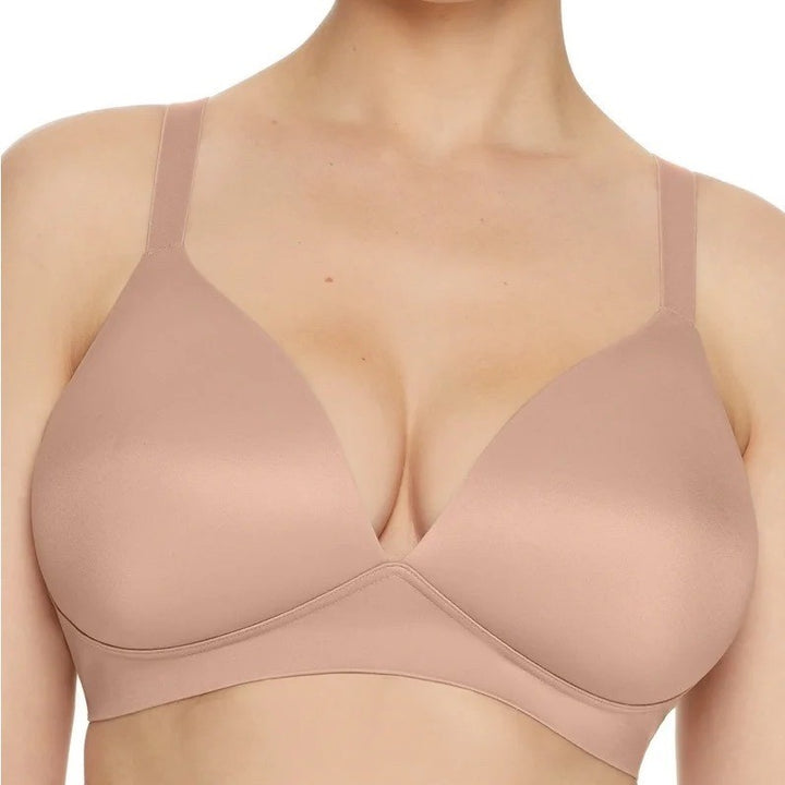 Bali Comfort Revolution Soft Touch Perfect Bra Womens XL Blush Wirefree Padded