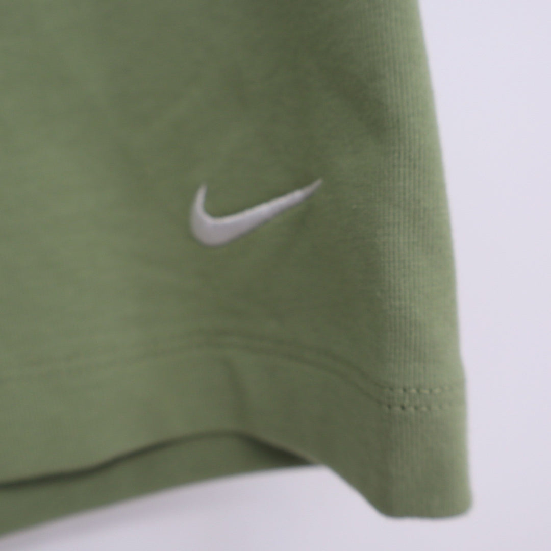 Nike Sportswear Essential Bike Shorts Sage Green Mid Rise Tight Fit Large