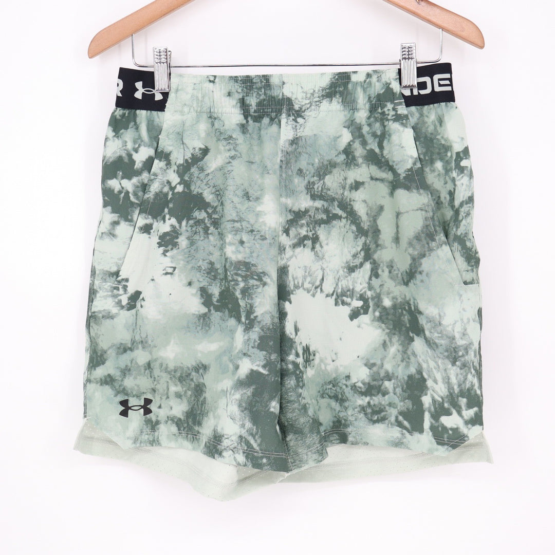 Under Armour Mens Vanish Woven 6in Printed Shorts Green Tie Dye 1376784-378 M