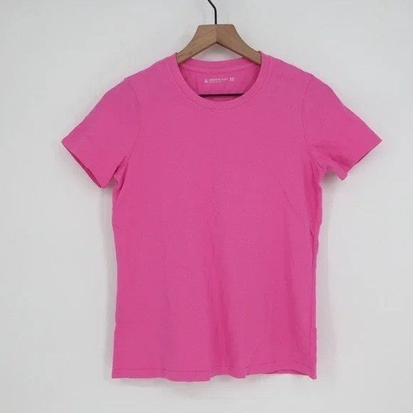 American Giant Premium Slub T-Shirt Womens S Pink Cotton Crew Neck Short Sleeve