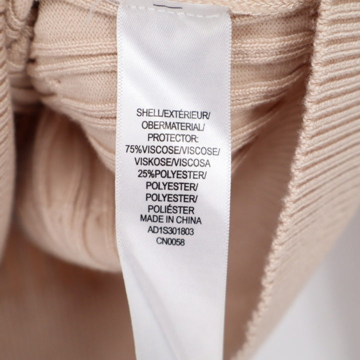 Adrianna Papell Cardigan Sweater Womens Large Blush Knitted Ribbed Long Sleeve