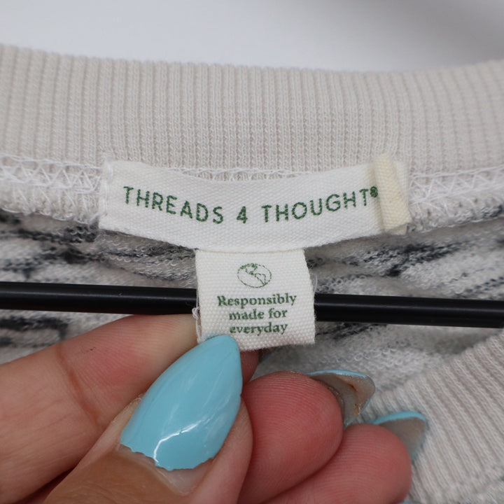 Threads 4 Thought Sweatshirt Women's S Cream Space Dye Raglan Excellent