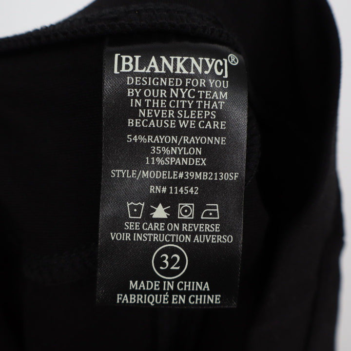 BLANKNYC Black Mid Rise Skinny Pants Size 32