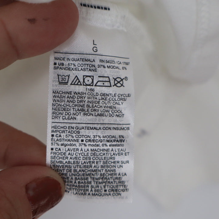 Old Navy Bestee Mock Neck Long Sleeve Top Off White Cotton Modal Stretch Large