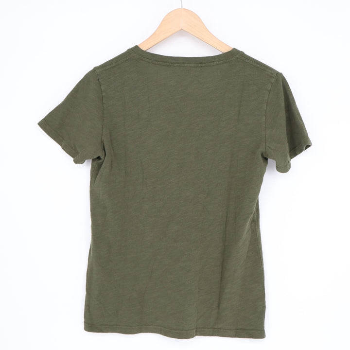 American Giant Classic T-Shirt Womens XS Olive Green Cotton Short Sleeve V-Neck