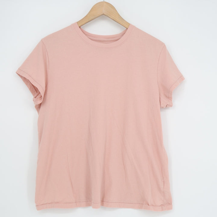 Universal Thread T-Shirt Womens L Blush Cotton Short Sleeve Crew Neck Pullover