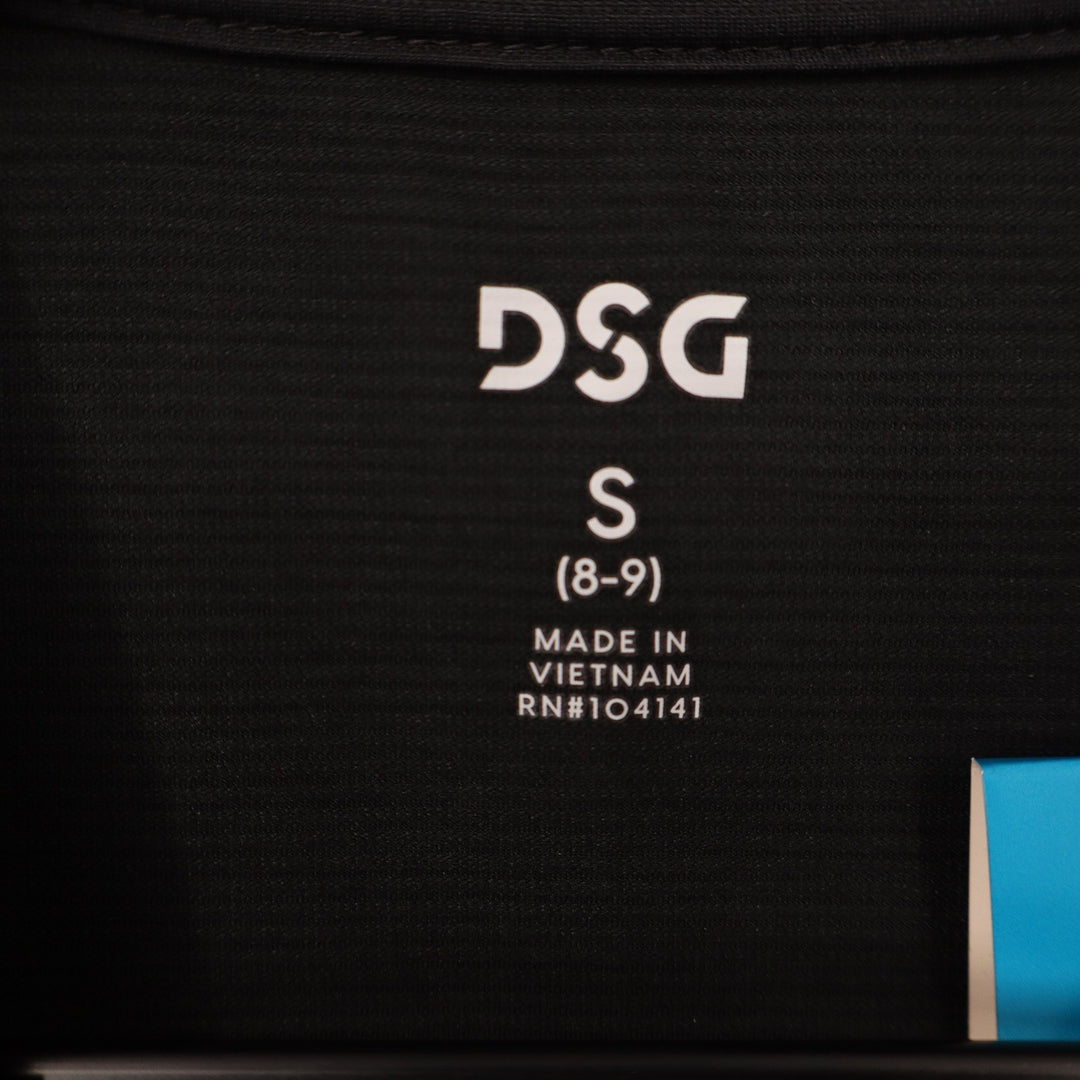 DSG Boys Movement Tee Pure Black Short Sleeve Athletic Shirt Size S 8-9 NEW