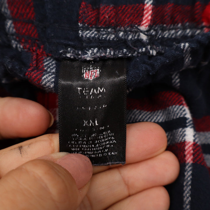 NFL Team Apparel New England Patriots Plaid Lounge Pajama Pants Mens XXL