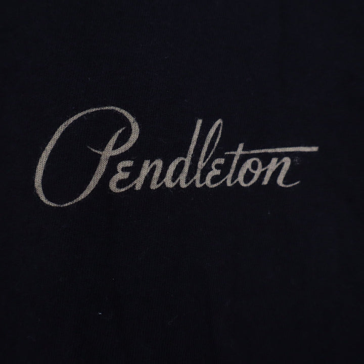 Pendleton Mens XL Black Graphic T-Shirt Southwestern Back Print Cotton Tee