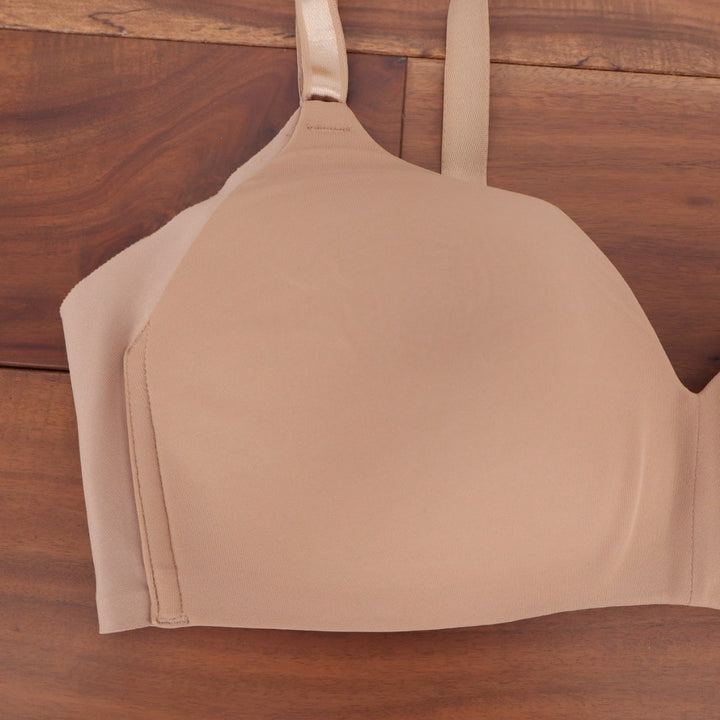 Warners No Side Effects Underarm-Smoothing Comfort Wireless Bra Womens 36C Beige