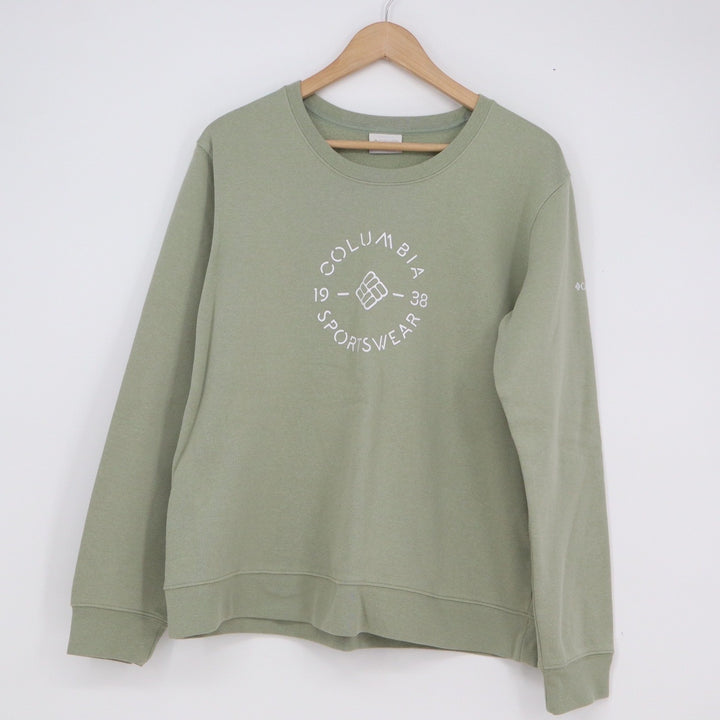 Columbia Sportswear Sage Green Graphic Crewneck Sweatshirt XL Logo
