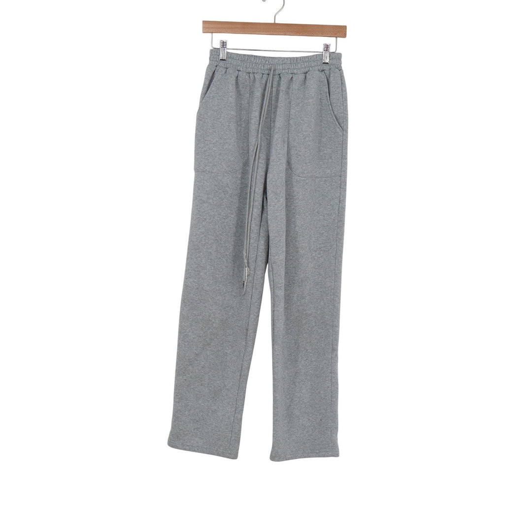 SHEIN Womens Wide Leg Sweatpants Heather Grey Elastic Waist Size M 6