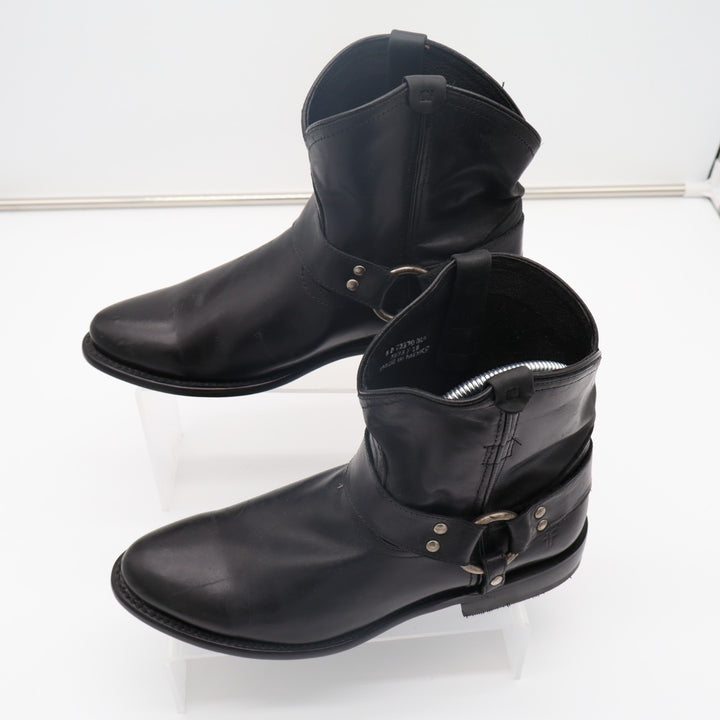 Frye Wyatt Harness 72370 Bootie Womens US 8B Black Leather Pull On Ankle Boots