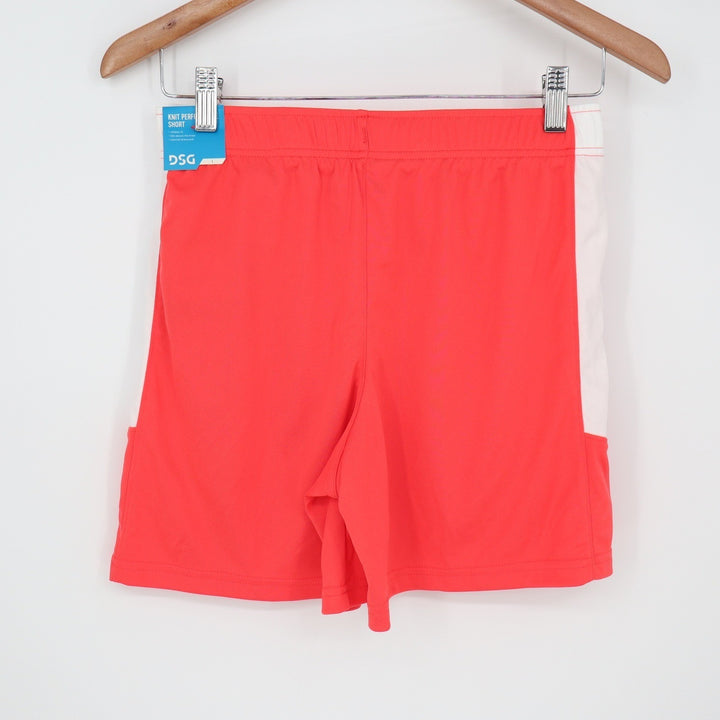 DSG Boys All Sport Short Cabana Coral Pure White Size L 14-16