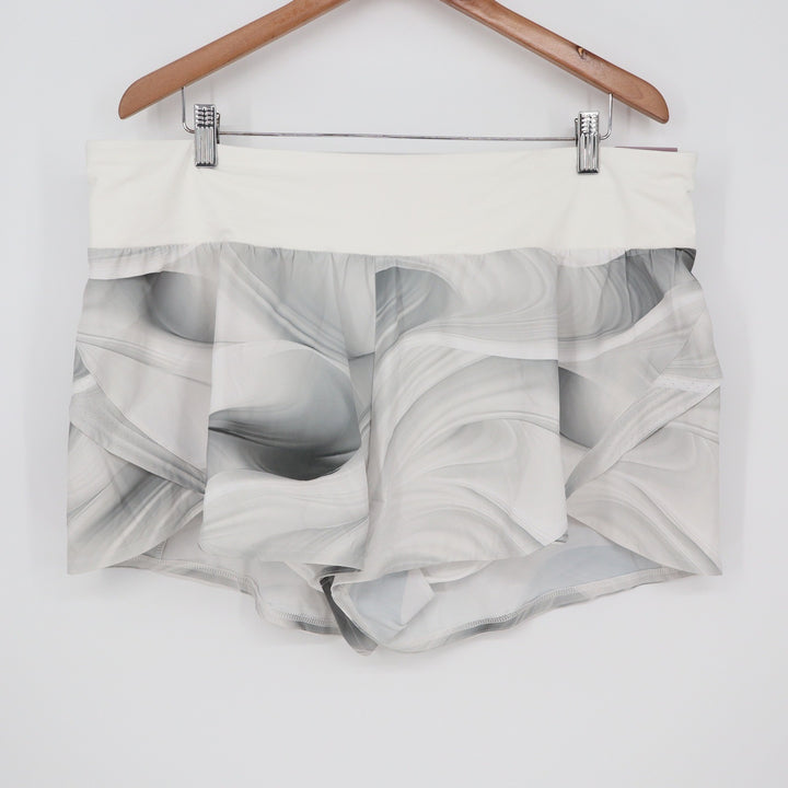 CALIA Kick It Up Mid Rise Performance Shorts XXL Dune Grey Marble 3" Inseam