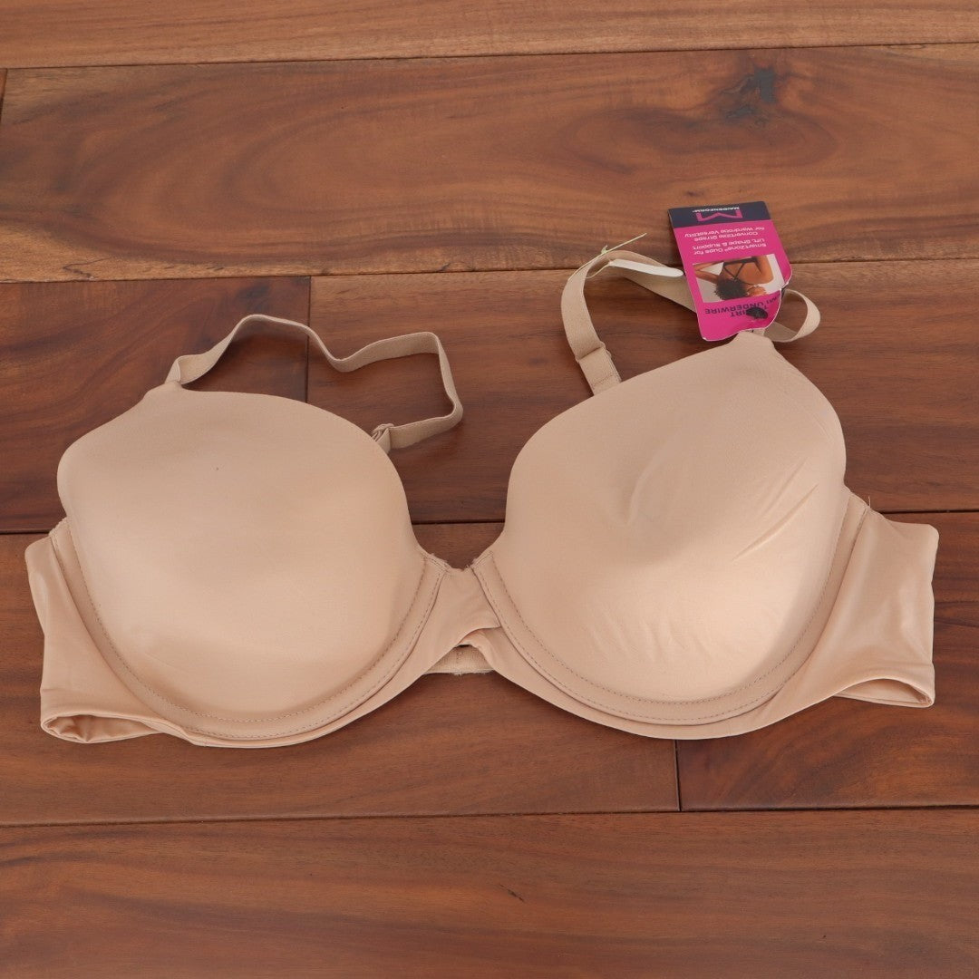 Maidenform One Fab Fit T-Shirt Bra Women's 38B Paris Nude Stretch Underwire Demi