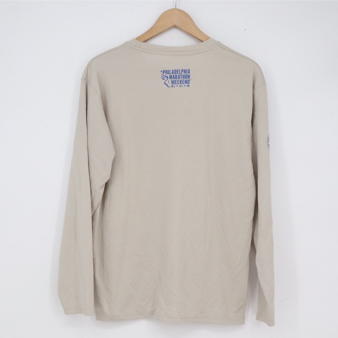 Leslie Jordan Philadelphia Half Marathon 2025 Long Sleeve Shirt Tan Mens Large