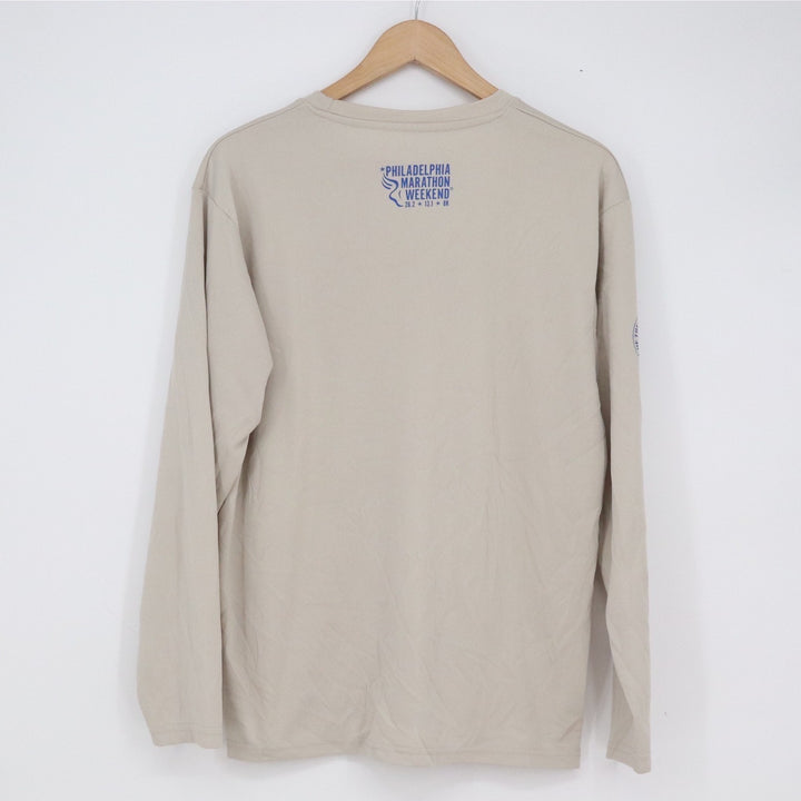 Leslie Jordan Philadelphia Half Marathon 2025 Long Sleeve Shirt Tan Mens Large