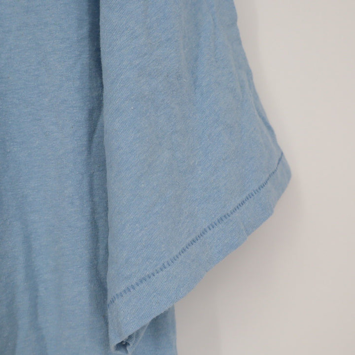 American Giant Men's Hemp Jersey Crew Tee Size XL Power Blue Made In USA