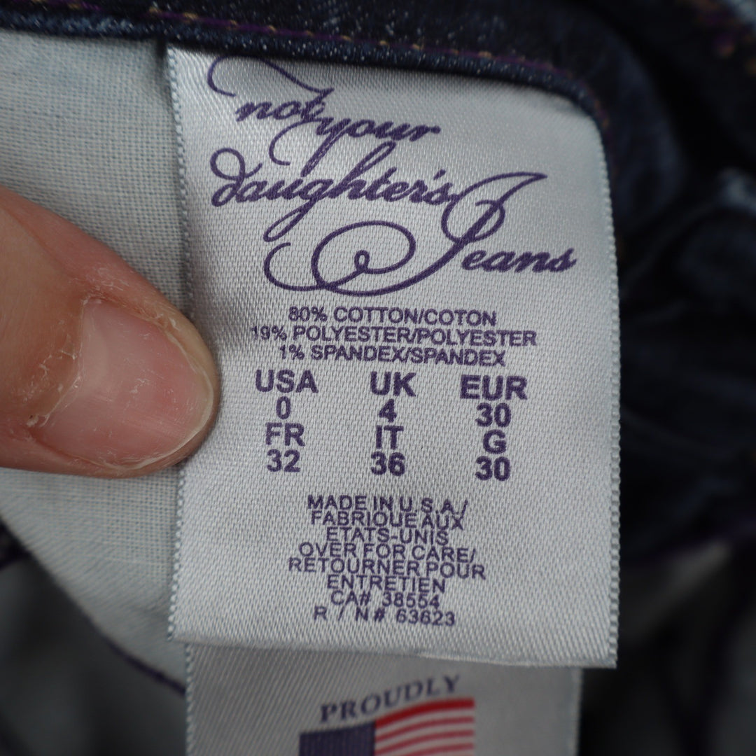 NYDJ Not Your Daughters Jeans Dark Wash Straight Leg Stretch Denim Size 0 USA