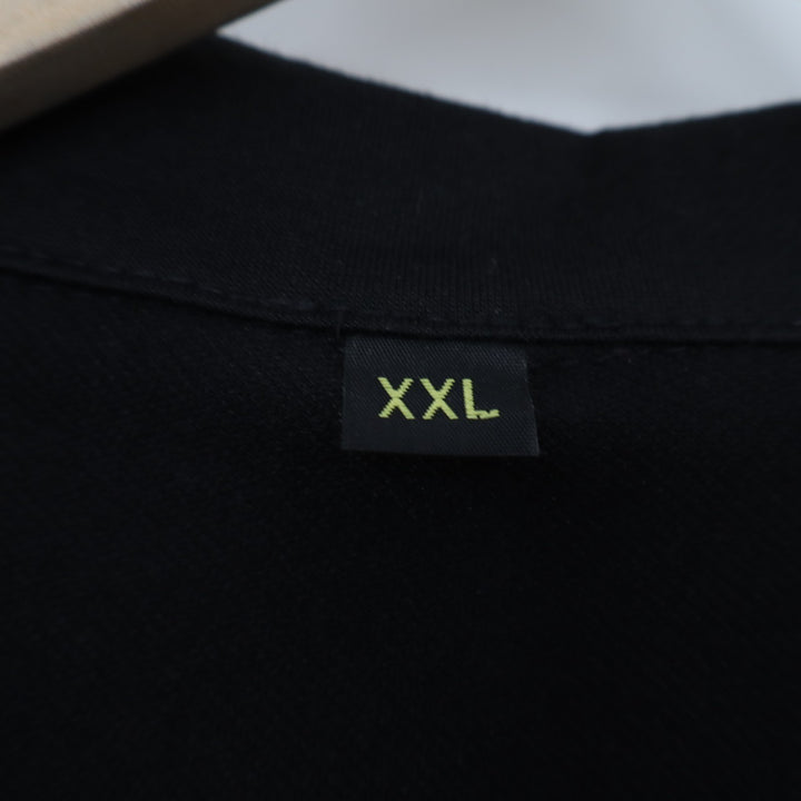 Polo Shirt Mens 2XL Black Short Sleeve Spread Collar Golf Tennis Performance