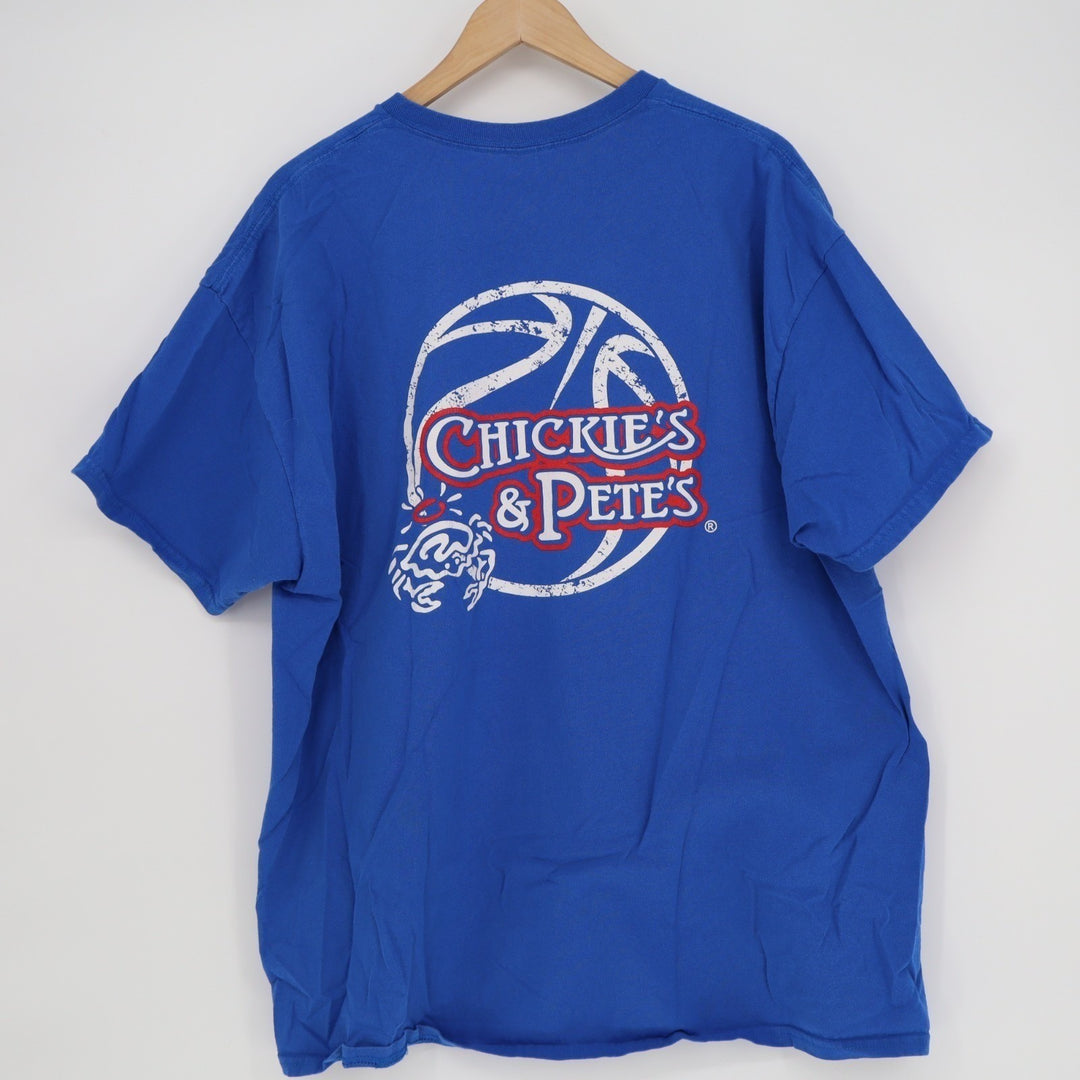 Gildan T-Shirt Mens 2XL Blue Chickies & Pete's Philadelphia Graphic Print Cotton
