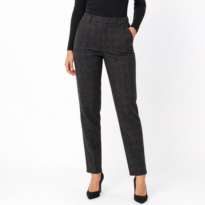 Zara Woman Grey Plaid Slim Tailored Trousers Pants Size 4